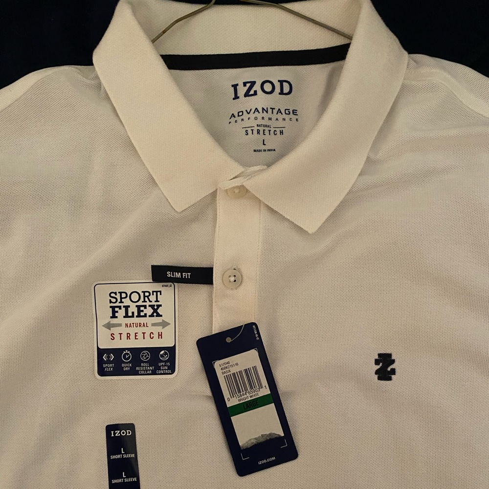 White IZOD polo - Large